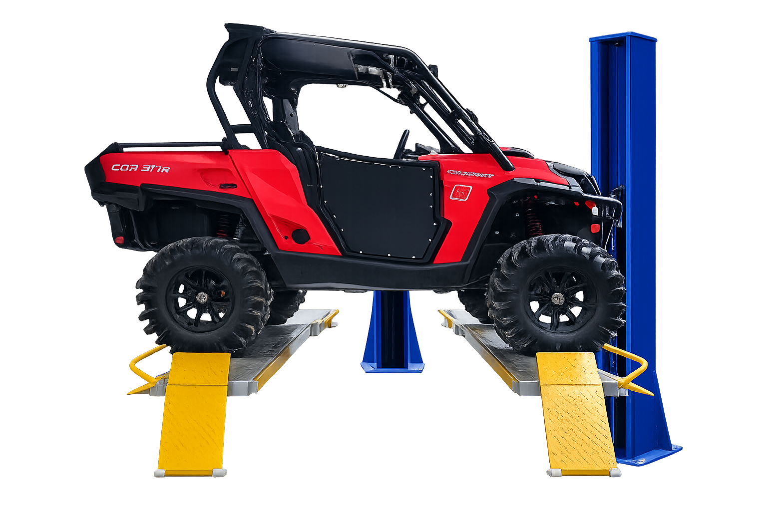 Multi-Lift showing mower storage position