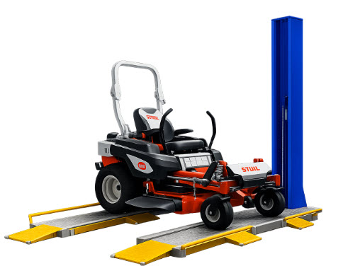 Adjustable tracks with removable ramps configured for side loading